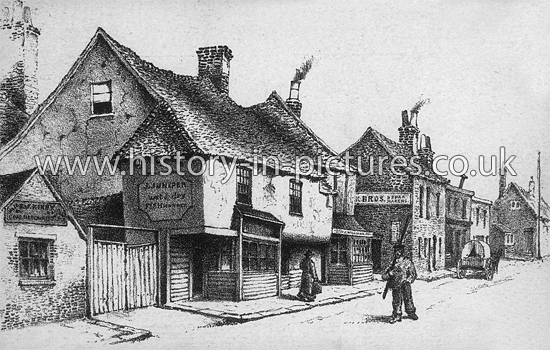 Old Houses in High Street, Leigh-On-Sea, Essex. c.1850's